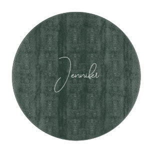 Trendy Celtic Greyish Green Modern Add Own Name Cutting Board