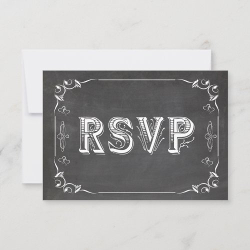 Trendy Chalkboard Matching Response Card