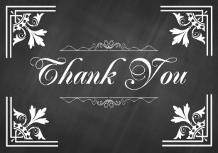 chalk thank you cards zazzle