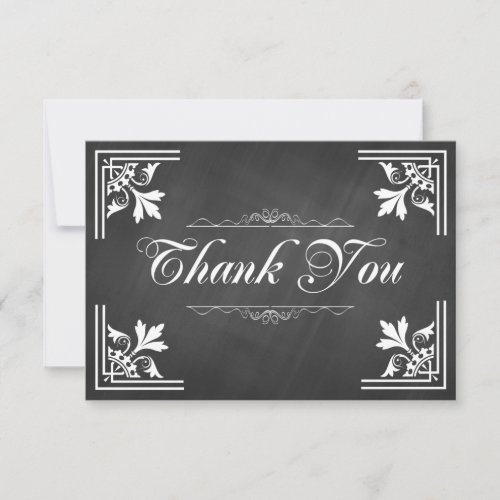 Trendy Chalkboard Thank You Cards