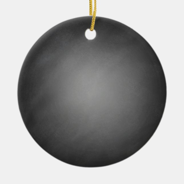 Trendy Chalkboard Vignette Ceramic Ornament (Front)