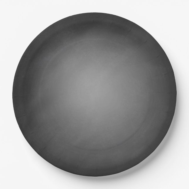Trendy Chalkboard Vignette Paper Plates (Front)