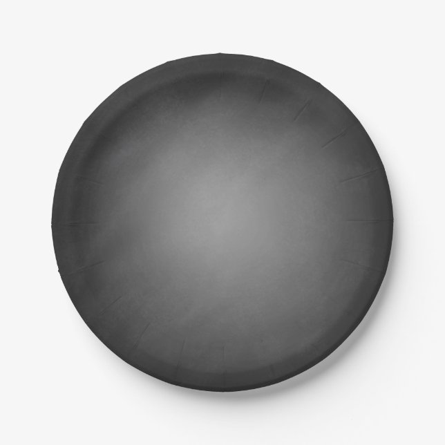 Trendy Chalkboard Vignette Paper Plates (Front)