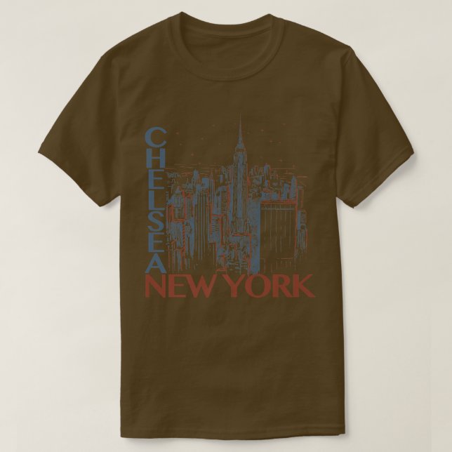 Trendy Chelsea New York Night City Poster1197 T-Shirt (Design Front)