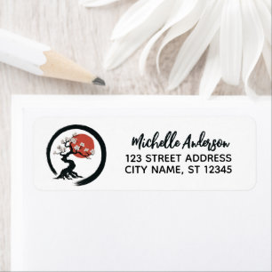 Trendy Cherry Blossom Tree Branch Return Address Label