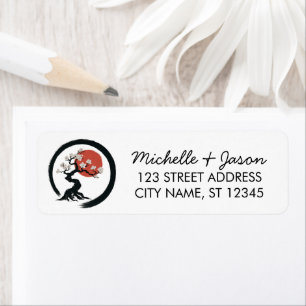 Trendy Cherry Blossom Tree Branch Return Address Label