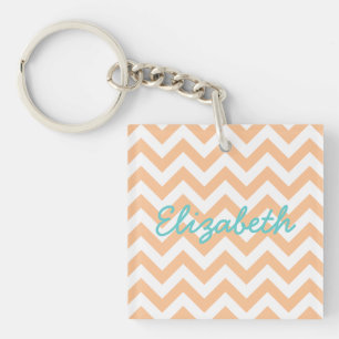 Trendy Chevron Acrylic Keychain