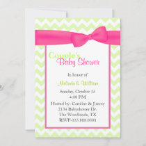 Trendy Chevron Couple's Baby Shower Invitation