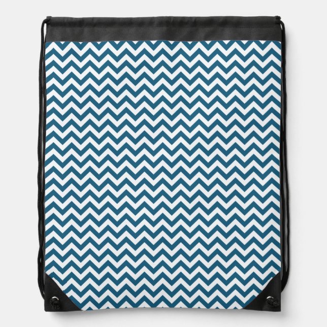 Trendy Chevron Drawstring Backpack (Front)