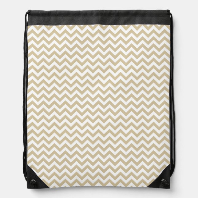 Trendy Chevron Drawstring Backpack (Front)