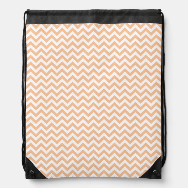 Trendy Chevron Drawstring Backpack (Front)