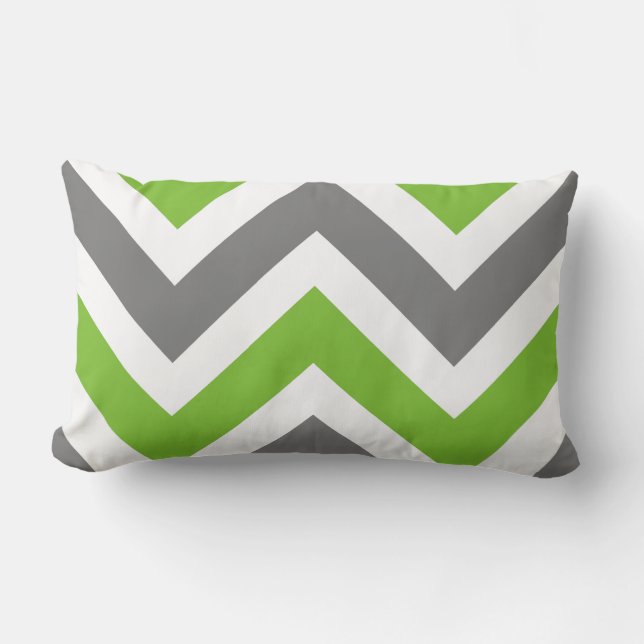 Trendy Chevron Fashion Colors Lumbar Pillow (Front)