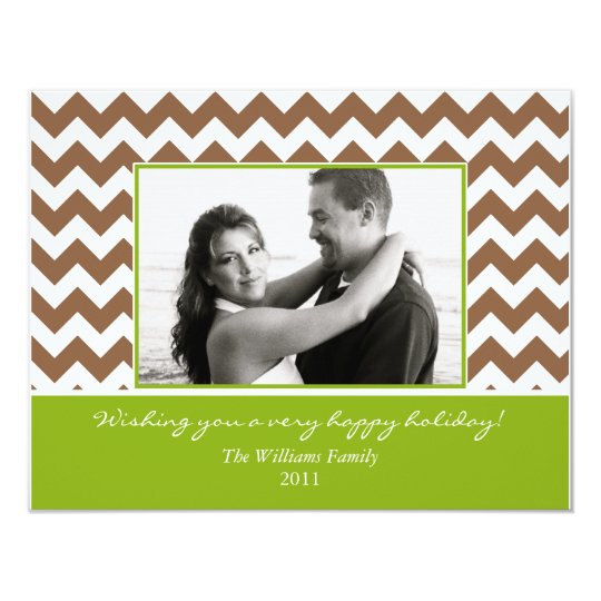 Trendy Chevron Holiday Card