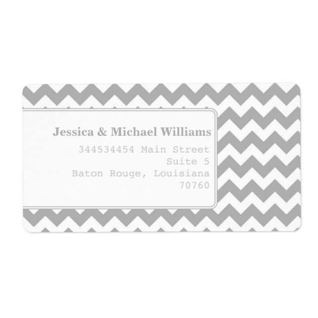 Trendy Chevron Label (Front)