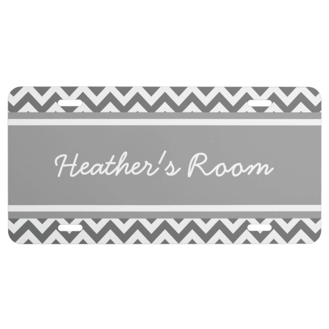 Trendy Chevron License Plate (Front)