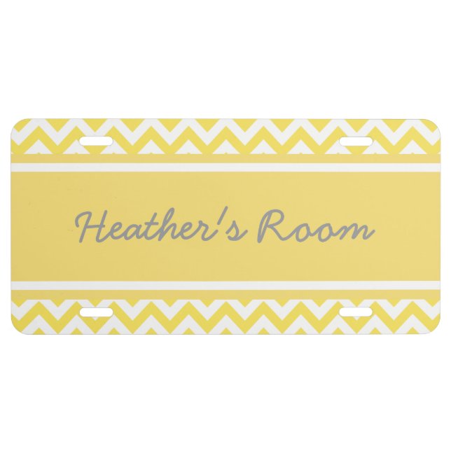 Trendy Chevron License Plate (Front)