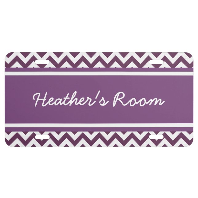 Trendy Chevron License Plate (Front)