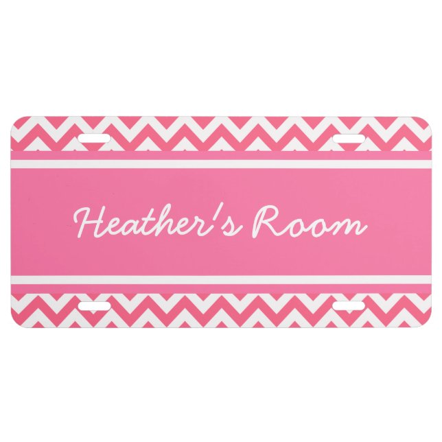 Trendy Chevron License Plate (Front)