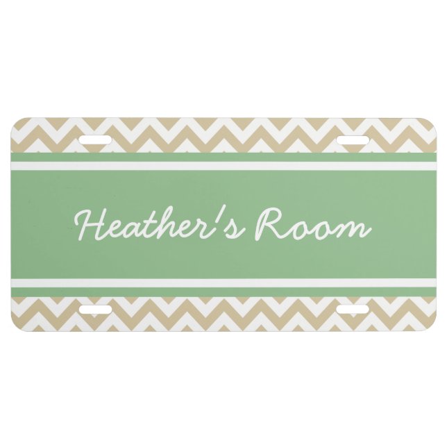 Trendy Chevron License Plate (Front)