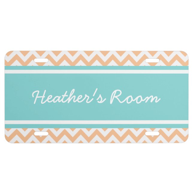 Trendy Chevron License Plate (Front)