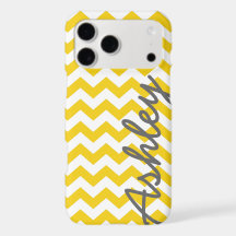 Trendy Chevron Pattern - script name yellow gray