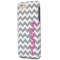 Trendy Chevron Pattern with name - pink gray