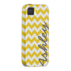 Trendy Chevron Pattern with name - yellow gray
