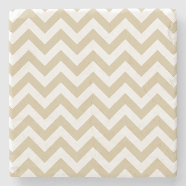 Trendy Chevron Stone Coaster (Front)