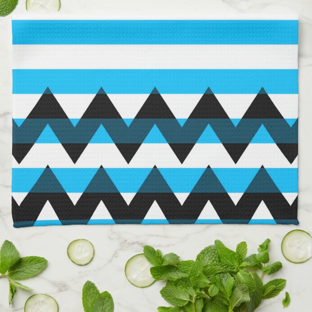 Trendy Chevron Stripes Pattern #10 Kitchen Towel (Folded)