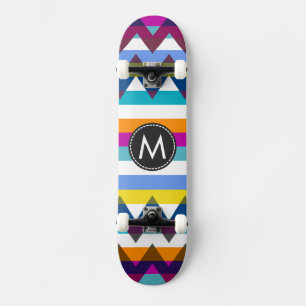 Trendy Chevron Stripes Pattern #12 Skateboard Deck