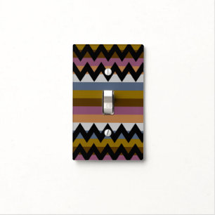 Trendy Chevron Stripes Pattern #13 Light Switch Cover