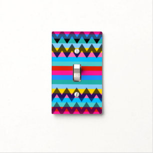 Trendy Chevron Stripes Pattern #17 Light Switch Cover