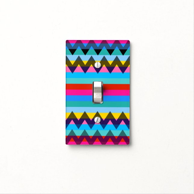 Trendy Chevron Stripes Pattern #17 Light Switch Cover (In Situ)