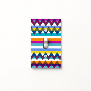 Trendy Chevron Stripes Pattern #2 Light Switch Cover