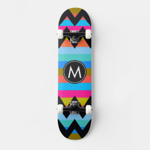 Trendy Chevron Stripes Pattern #4 Skateboard Deck