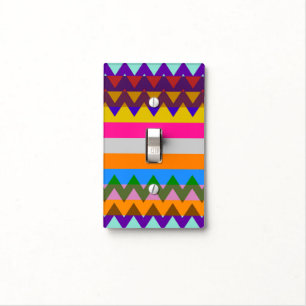 Trendy Chevron Stripes Pattern #5 Light Switch Cover