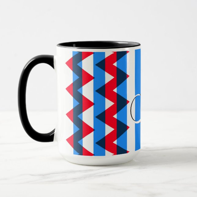 Trendy Chevron Stripes Pattern #5 Mug (Left)