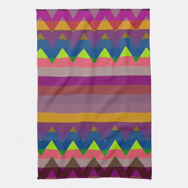 Trendy Chevron Stripes Pattern #6 Towel (Vertical)