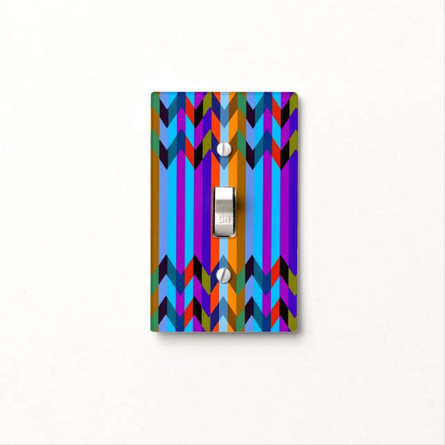 Trendy Chevron Stripes Pattern #8 Light Switch Cover (In Situ)