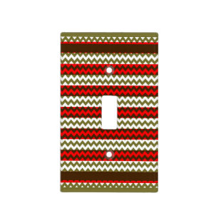 Trendy Chevron Zigzag Pattern 7 Light Switch Cover