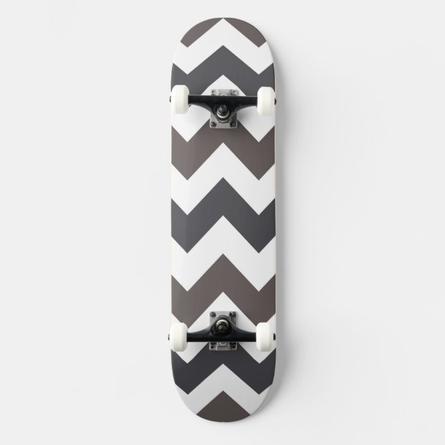 Trendy Chevron Zigzag Pattern 8 Skateboard (Front)