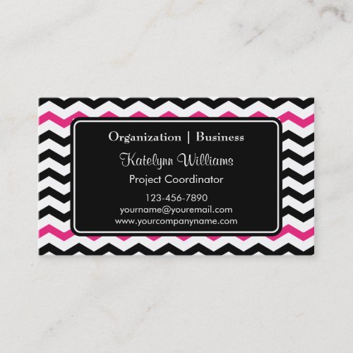 Trendy Chevron Zigzag Pattern Business Cards