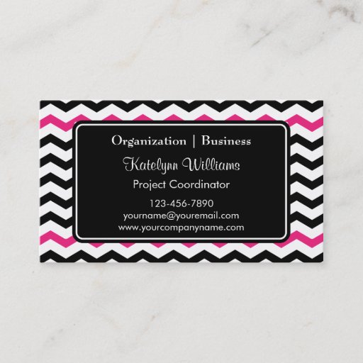 Customizable Trendy Chevron Zigzag Pattern Business Cards