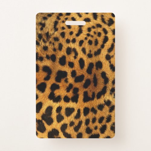 trendy chic animal pattern brown leopard print badge