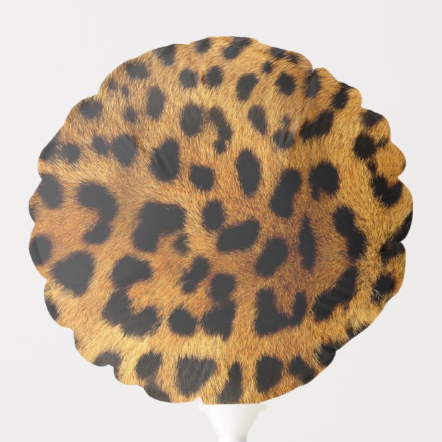 trendy chic animal pattern brown leopard print balloon (Front)