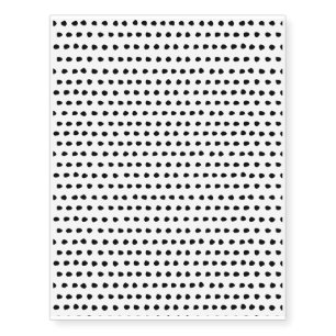 Trendy Chic Black and White Dots Pattern Temporary Tattoos