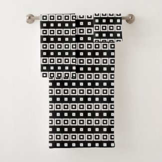 Trendy Chic Black & White Op Art Geometric Pattern
