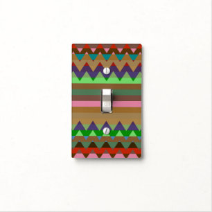 Trendy Chic Chevron Stripes Pattern #2 Light Switch Cover