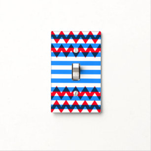 Trendy Chic Chevron Stripes Pattern #5 Light Switch Cover