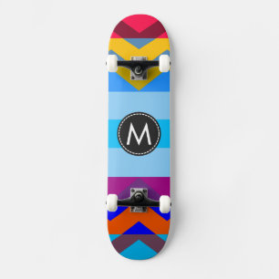 Trendy Chic Chevron Stripes Pattern #6 Skateboard Deck